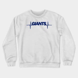 Giants heartbeat blue Crewneck Sweatshirt